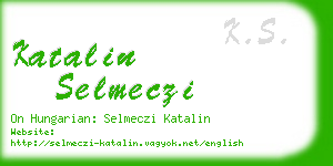 katalin selmeczi business card